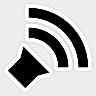 Simple Audio Icon - Black Sticker